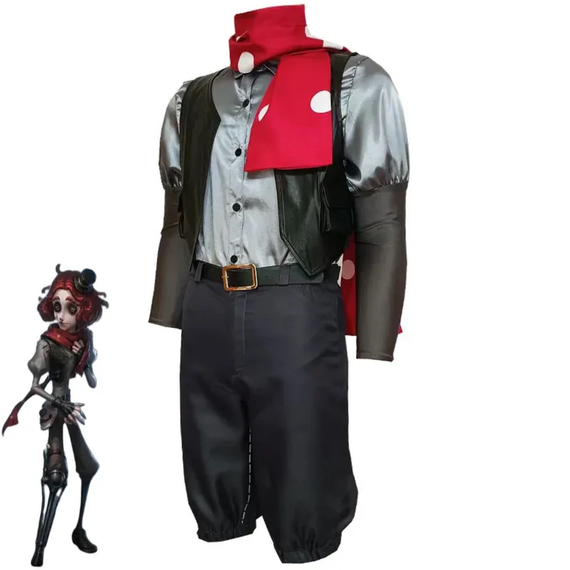 أنيمي لعبة الهوية الخامس جوكر يبكي مهرج تأثيري حلي قميص سترة موحدة وشاح شعر مستعار رجل امرأة هالوين كرنفال الدعاوى ؛ 2k ، j'x #3