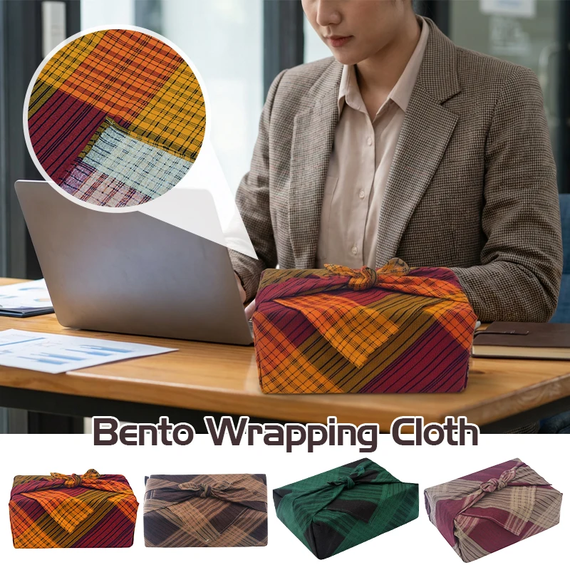 Furoshiki Handkerchief Cotton Linen Bento Lunch Box Table Mat Gift Wrapper Cloth New Year Wedding Festival Gift Package Kerchief