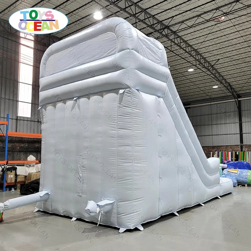 Customized Single Color 0.55mm Thick PVC Inflatable Water Slide Pool 3-Year Warranty 5-10 Passengers for Home Commercial