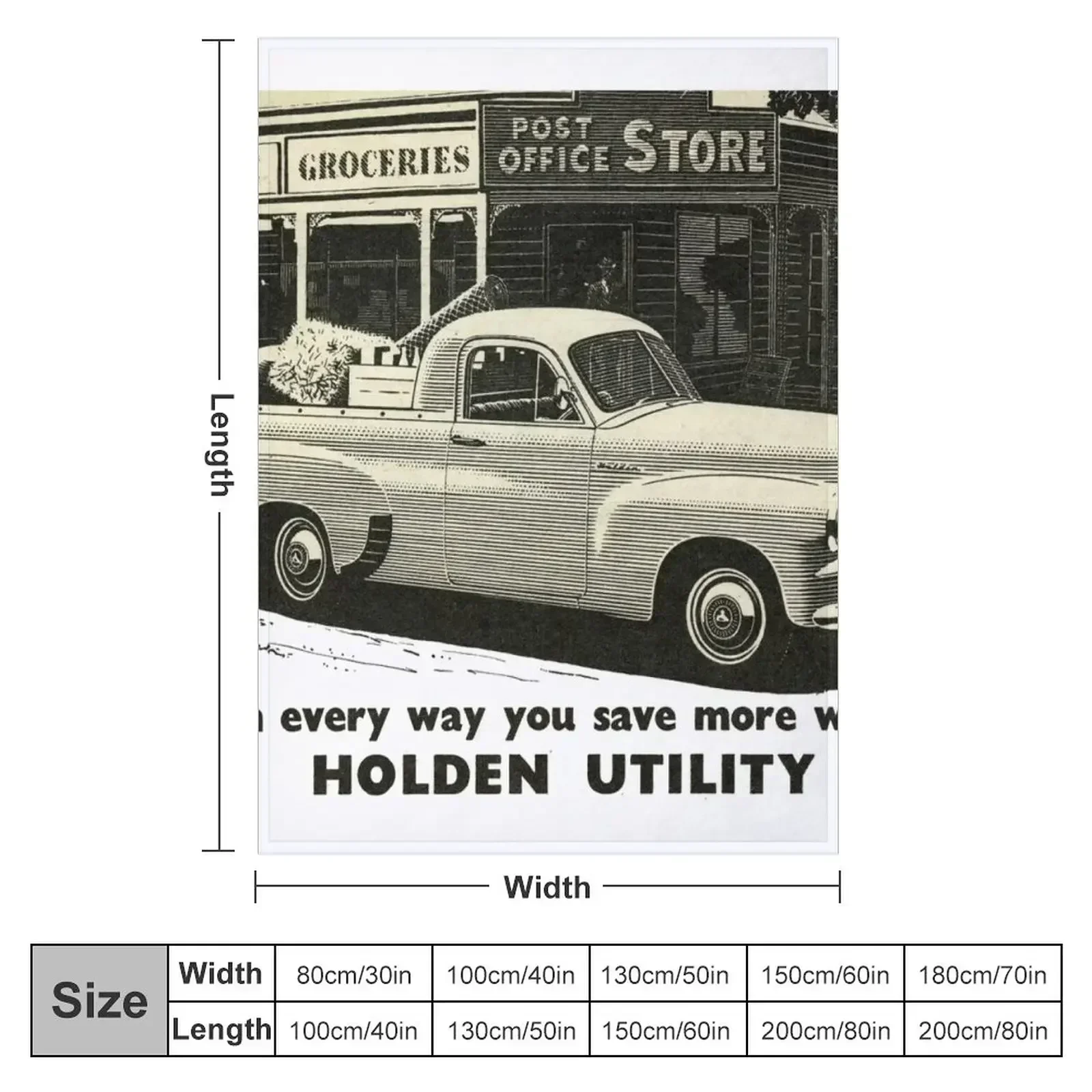 The Mighty FJ Holden Ute Throw Blanket Tourist warm for winter Designers Soft Big Blankets