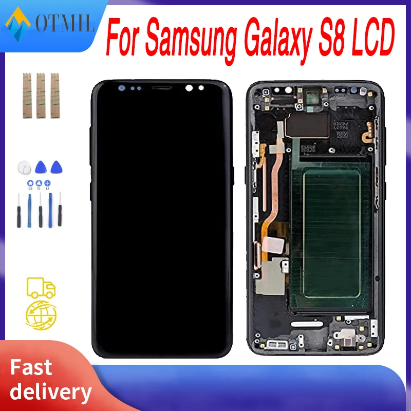 AMOLED Digitizer Screen Touch Assembly Replacement LCD Display for Samsung Galaxy S8 G950 G950A G950F G950P G950R4 5.8inch by