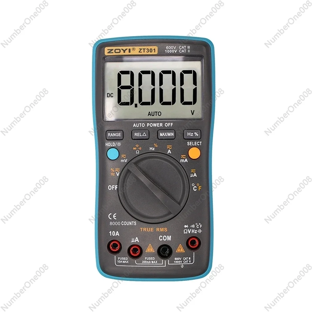 ZOYI Tester Better than ZT-X Digital Multimeter ZT301 T-RMS Auto Range EBTN DC AC Voltmeter Ammeter Capacitor Ohm Hz NCV