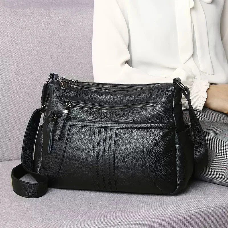 

Genuine Leather Shoulder Bag 2024 NEW Women's Crossbody Bags for Women Luxury Handbags Fashion Female Purse Totes Messenger Bag