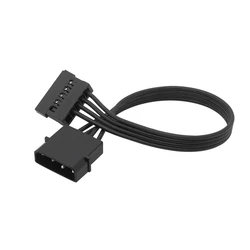 Molex-Convertidor de corriente IDE de 1 a 1, Cable adaptador de 2,4 pines macho a 15 pines hembra SATA, disco duro HDD SSD, Cable de extensión de alimentación de 22cm