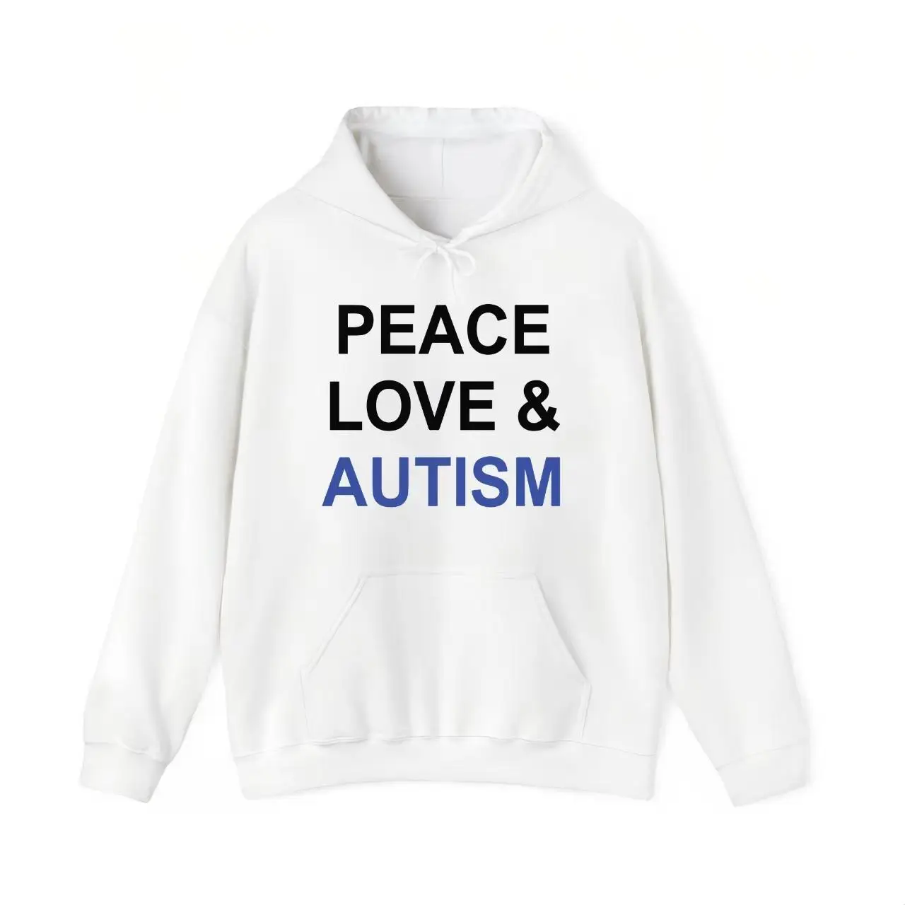 

Peace Love Autism Hoodie, Autism Awareness Day Unisex Sweatshirt, Oversized Graphic Pullover for Men Women,Casual Autumn Apparel