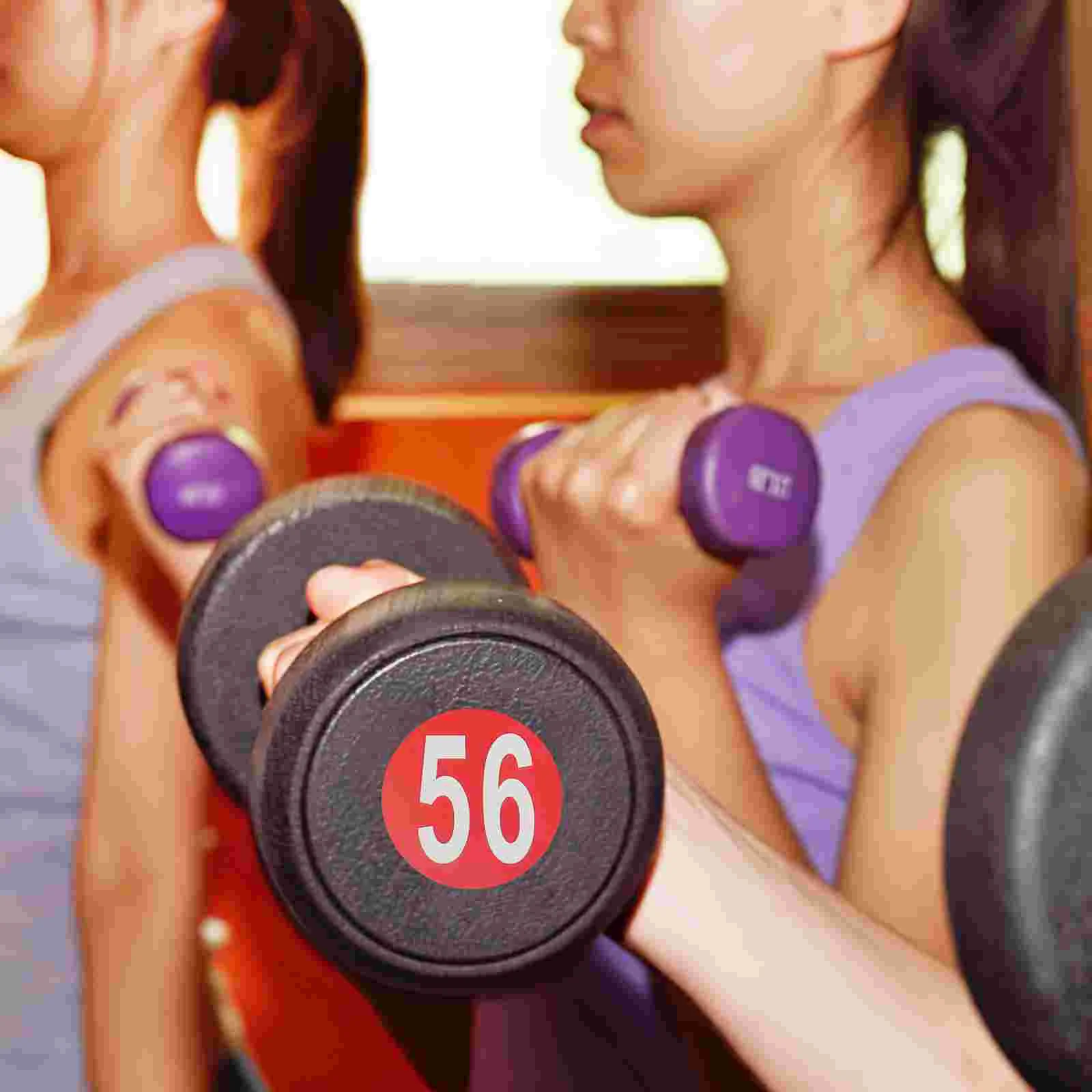 4 Sheets Vinyl Letter Stickers Number Circle Numbers Round Red Self-adhesive Office