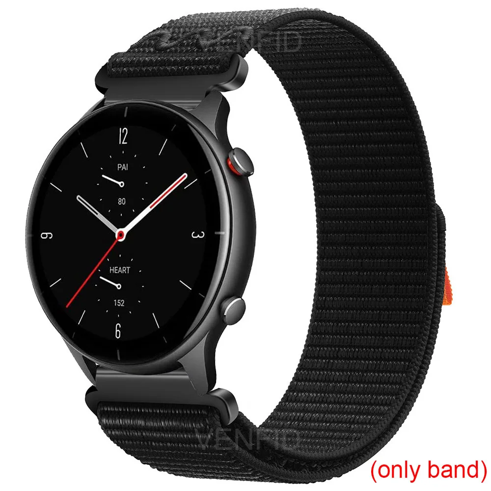 22mm Braided Nylon Band For Huami Amazfit GTR 4 3 2 2e Pro Sports Women Men Magic Watch Strap Loop For GTR 47mm Pace Stratos