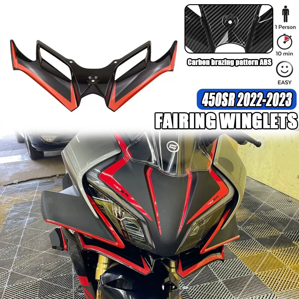 

For CFMOTO 450SR 450 SR 2022 2023 Motorcycle Mirrors Front Fairing Winglets Aerodynamic Wing Moto Accessories