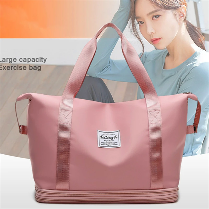 

Travel Bag Women Shoulder Bag Quality Casual Handbag Double Zipper Expansion Bag Large Female Bag Fashion New Luggage Bag