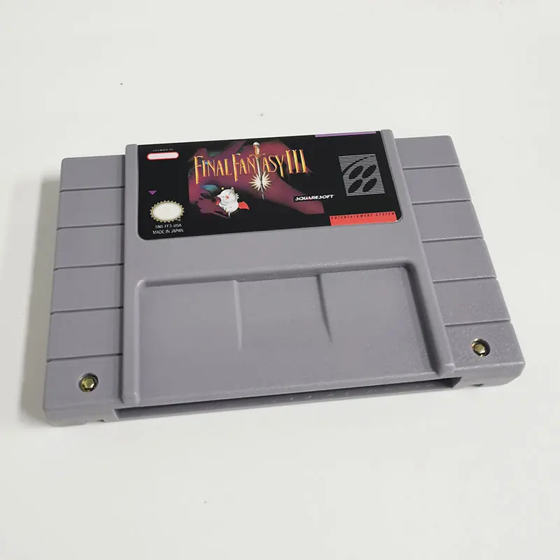 Final Fantasy III-Cartucho de Jogos Super NES SNES, Cartão Retro 16 Bit RPG para Console Clássico Super Famicom SFC | Versão EUA NTSC