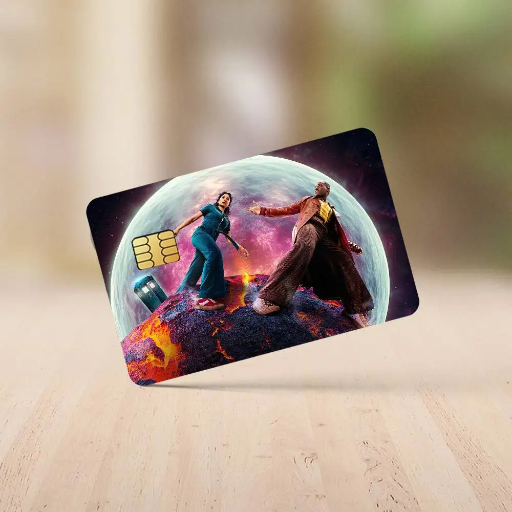 برنامج تلفزيوني D-Doctor W-Who-S ملصقات بطاقات الائتمان الجلد لخصم البنك حماية الزخرفية 4 قطعة ملصق مائي مضاد للخدش مقاوم للماء #5