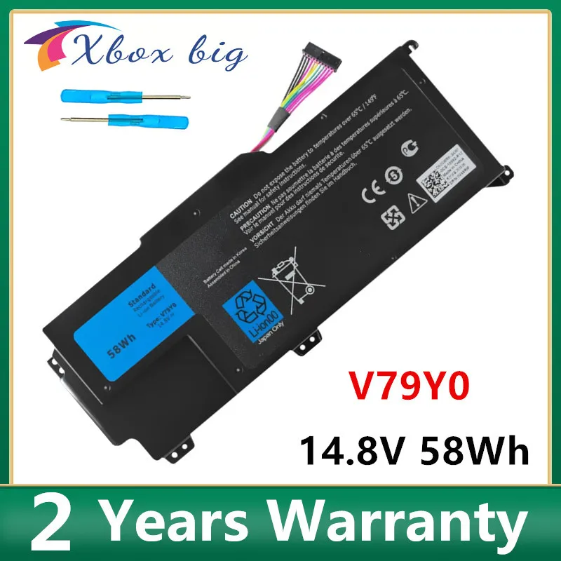 

V79Y0 Laptop Battery for DELL V79YO P24G XPS 14Z 15ZL511X 14.8V 58Wh