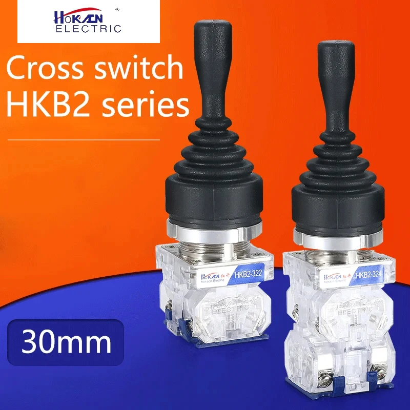 

30mm Master Monolever Joystick Switches 2 4 Way Self Locking Latching Reset Momentary Toggle Cross Rocker Switches HKB2-312