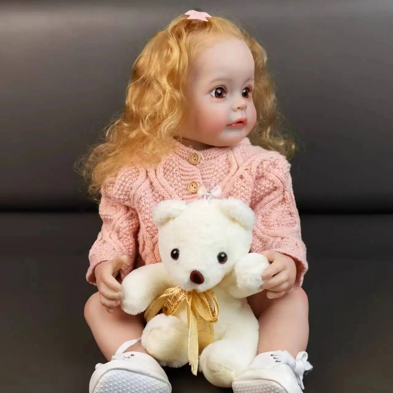 55 cm/22 inch Realistic Girl Reborn Baby Doll Silicone Vinyl Full Body Doll Reborn with 3D-Painted Birthday XMAS Easter Gift Toy