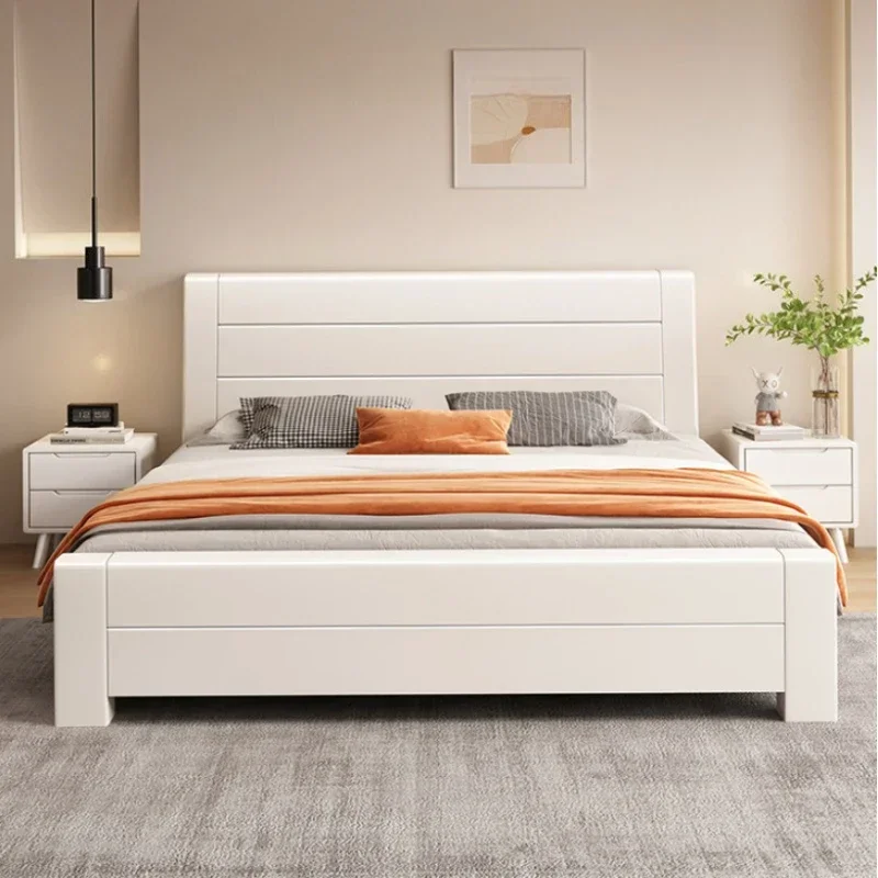 1.8 meters modern double bed Nordic cream household interior bed frames white comfortable cómoda dormitorio bedroom furniture