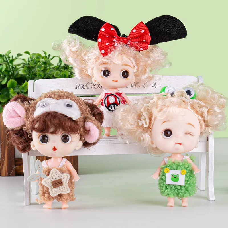 Cute 10cm Simulation Doll Toy Mini Princess Doll 1/12 BJD Doll Lol Doll Kids Girls Toy Gift