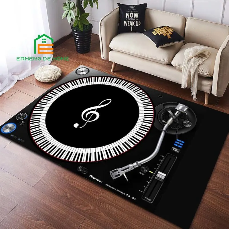 

Vinyl Disc Player Music Rug for Bedroom Living Room Carpet for Kitchen Floor Mats Home Decor Non-Slip Floor Pad Rug 15 Sizes