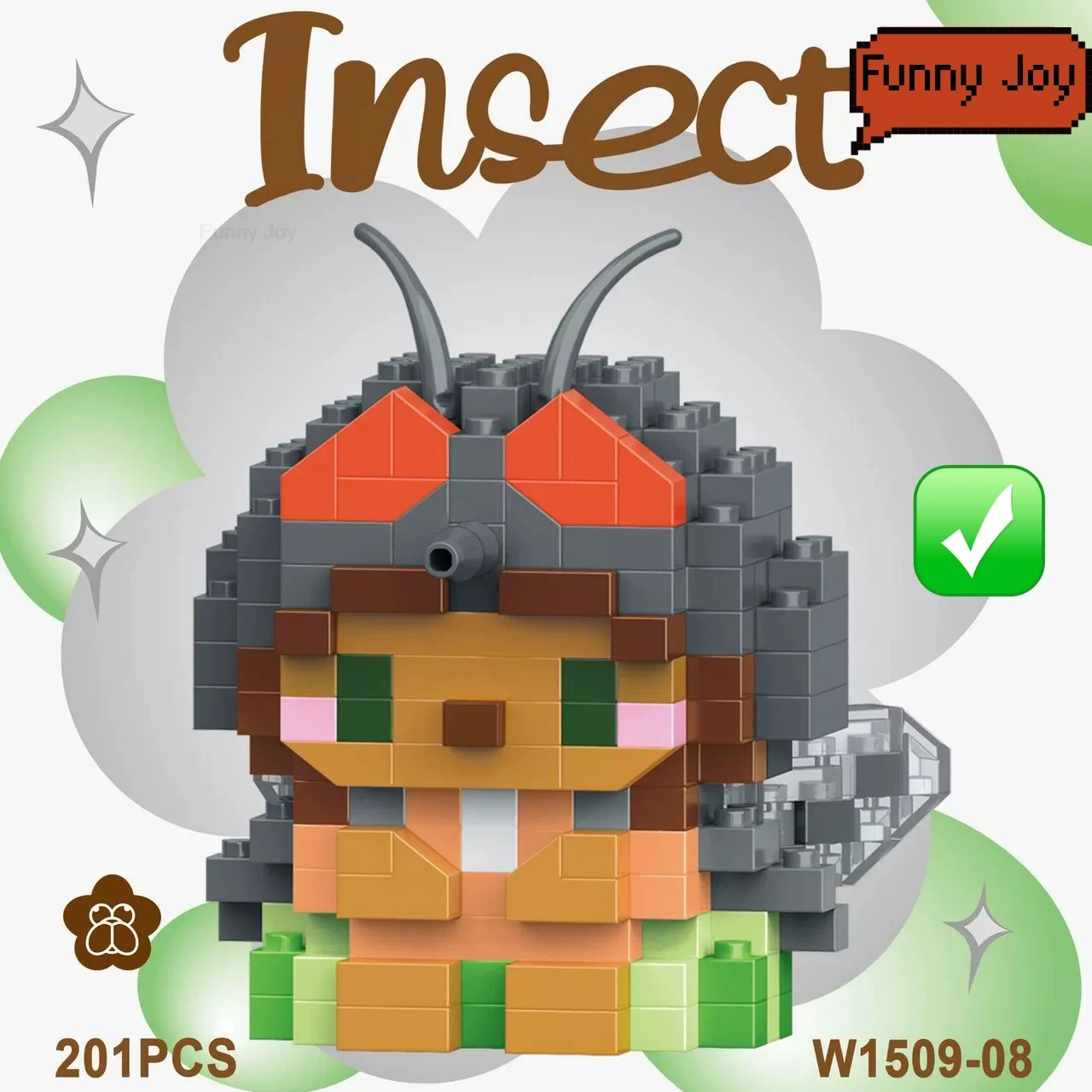 Leuke insecten microdieren bouwstenen 3D diamantmodel BEE slaksteen DIY stadsbouwspeelgoed voor kinderen kindercadeau