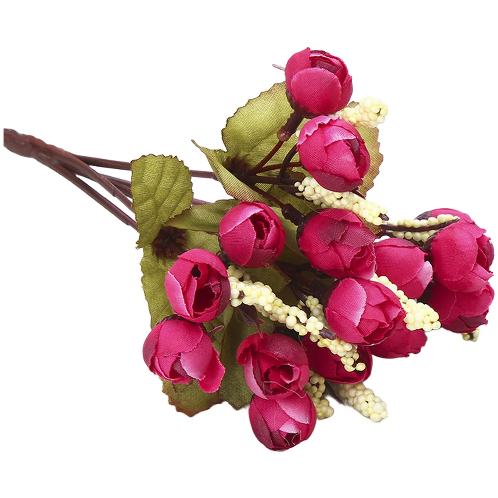

Star Rose Bouquet with 15 Silk Flower Buds for Bridal Event Backdrops and Contemporary Office Space Decoration