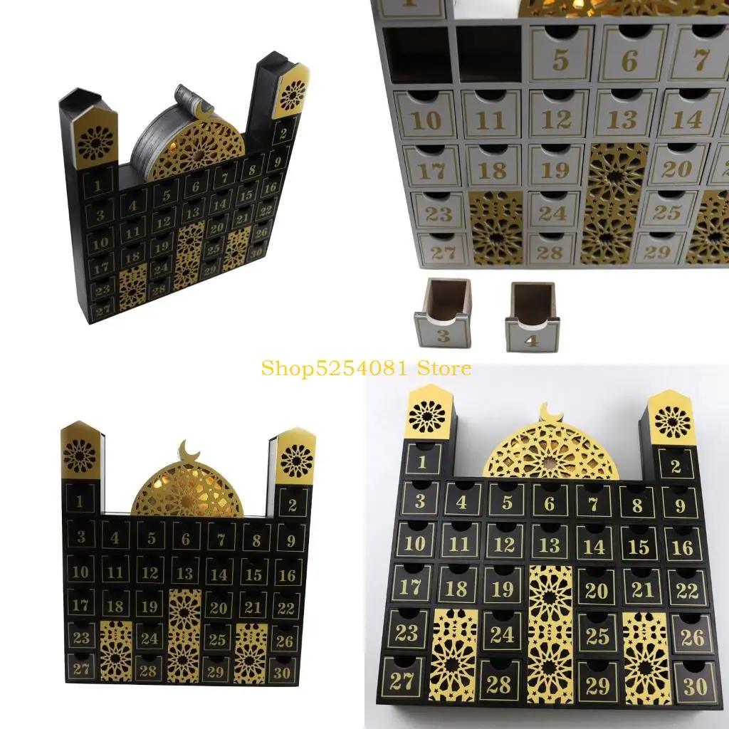 

AXYC Eid Calendar Advent Calendars with LED Light Eid Decorations for Islamic