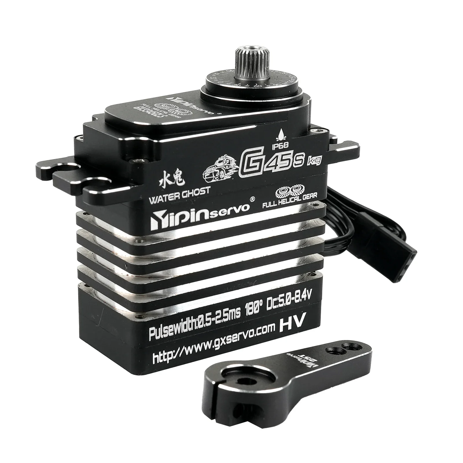

45KG High-Torque Waterproof Digital Servo – IP68 Coreless Motor – 180/270/360° Rotation for Robotics/RC Models