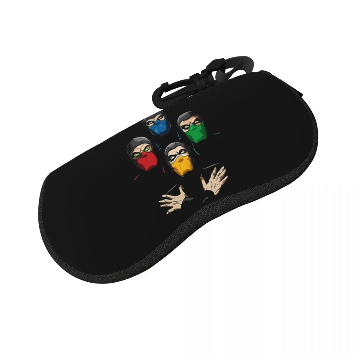 

Mortal Kombat Logo Shell Glasses Case Protector Sunglasses Box Women Men Soft Eyeglasses Bag Pouch