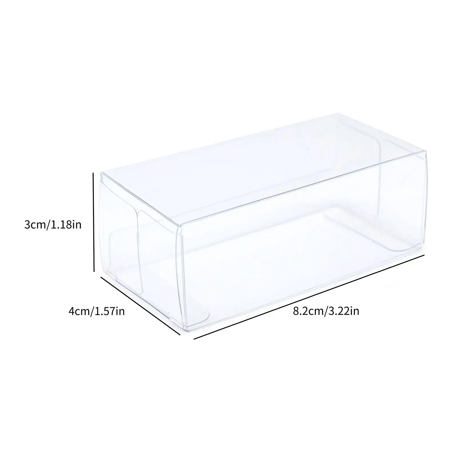 Fundas protectoras transparentes de PVC para coche, escaparate de exhibición de juguetes, caja de regalo para figuritas en miniatura, 1/64, 50 piezas, 1/64