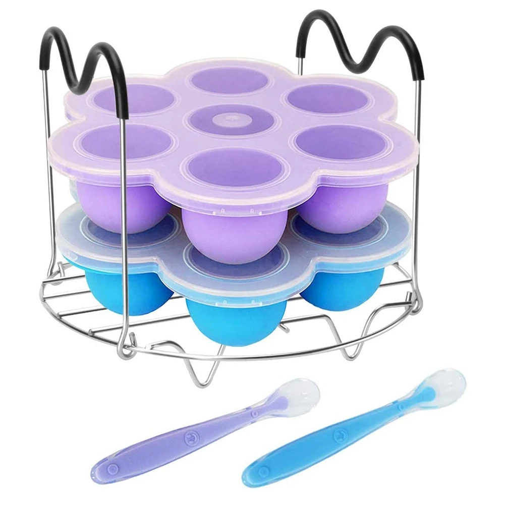 Pressure Cooker Accessories with Silicone Egg Bites Molds and Steamer Compatible for Instant Accessories 6, 8 Qt