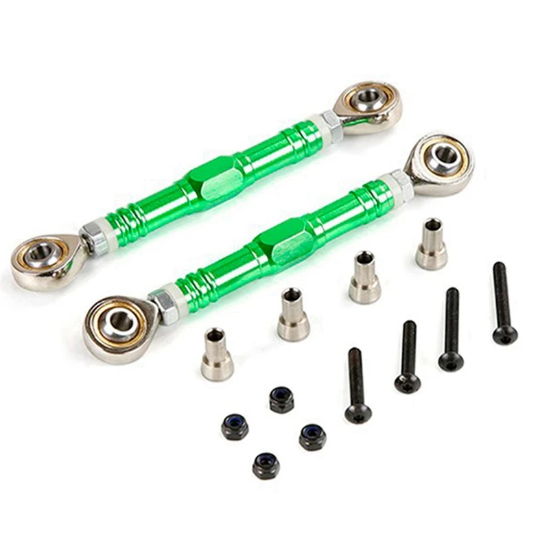 CNC Metal Tie Pull Rod Set For 1/5 HPI KM ROVAN BAJA 5B 5T 5SC SS Rc Car Toys Parts Accessories Green