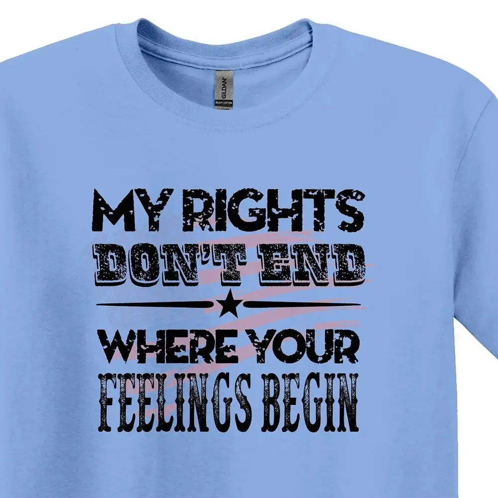 Mis derechos no terminan donde comienza tus sentimientos camiseta propietario de armas veterano patriótico político S