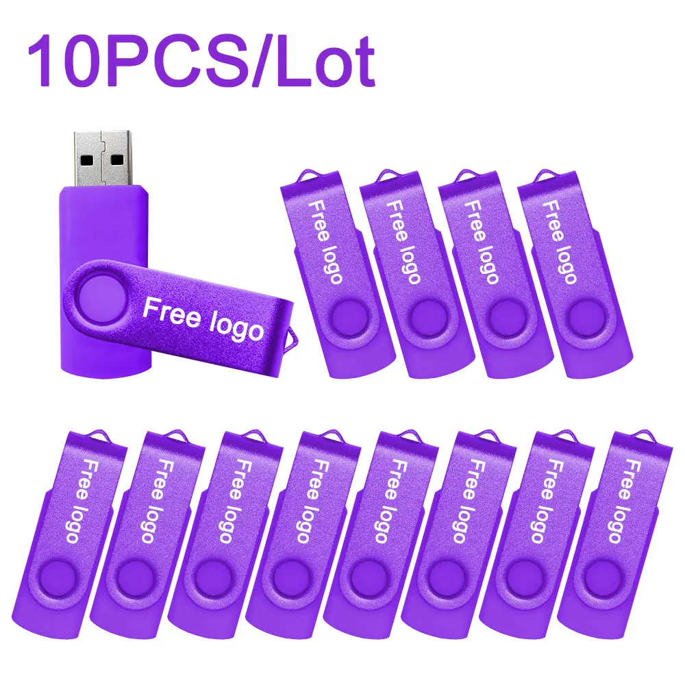 

10PCS/lot Free Custom Logo USB Stick Mini Pen Drive USB Flash Drives 128Gb Pendrive 64gb 32gb 16gb Metal Disk Cle USB 8GB 128MB