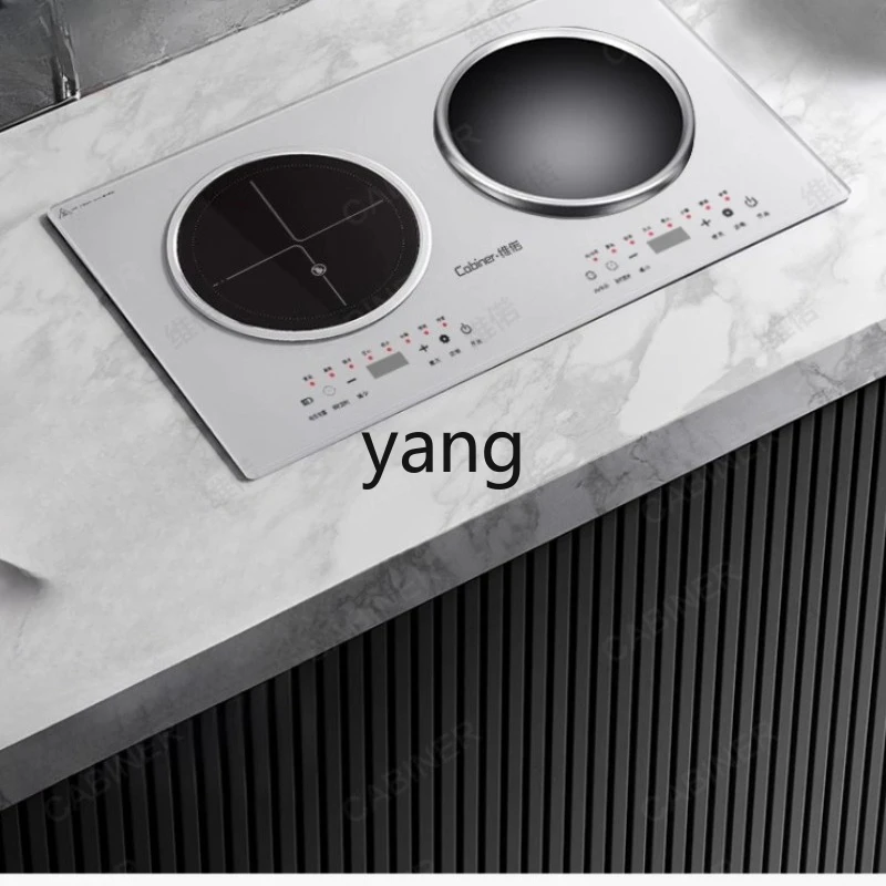 

LMM3500W High Power White Fire Induction Cooker Embedded Double Stove Head