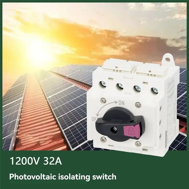 A19F-Solar Isolator Switch PV DC 1200V 32A Solar Rotating Handle Isolator Rotary Switch Disconnector For Solar Device B