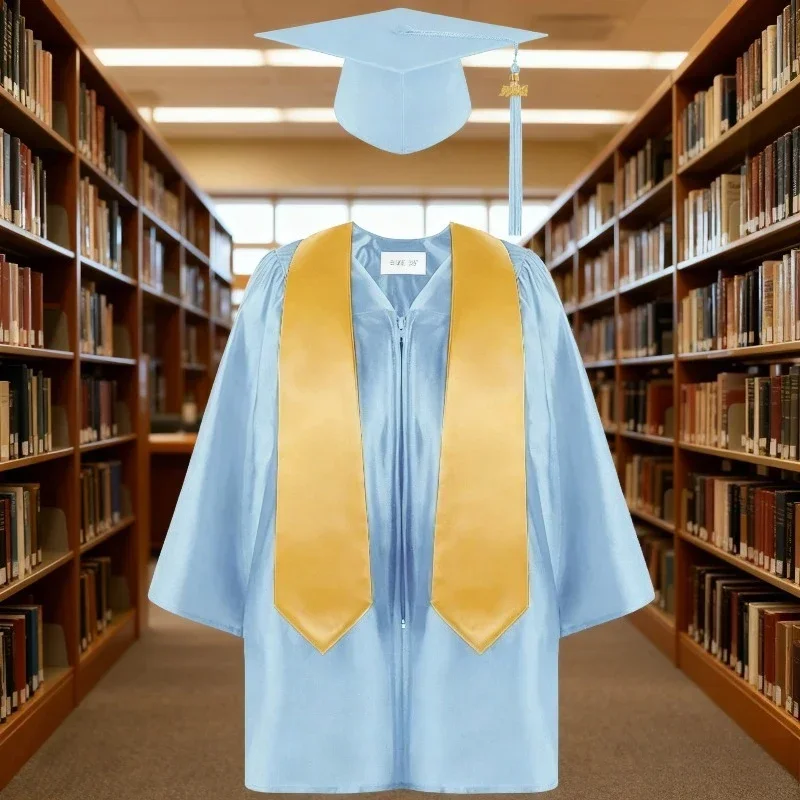 

Graduation Season Children's Bachelor's Clothing Set Kindergarten Graduation Photo Performance Suit Knitted Robe and Hat Set