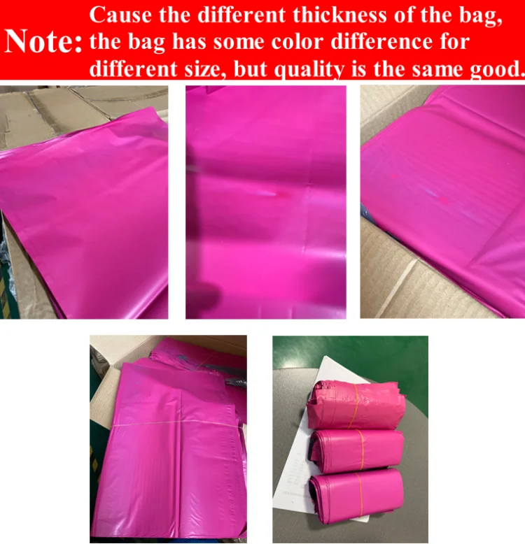 50/100PCS Rose Red Poly Mailer Adhesive Envelope Bag Thick T-shirt Gloves Gift Shoes Box Courier Express Gift Packaging Pouches