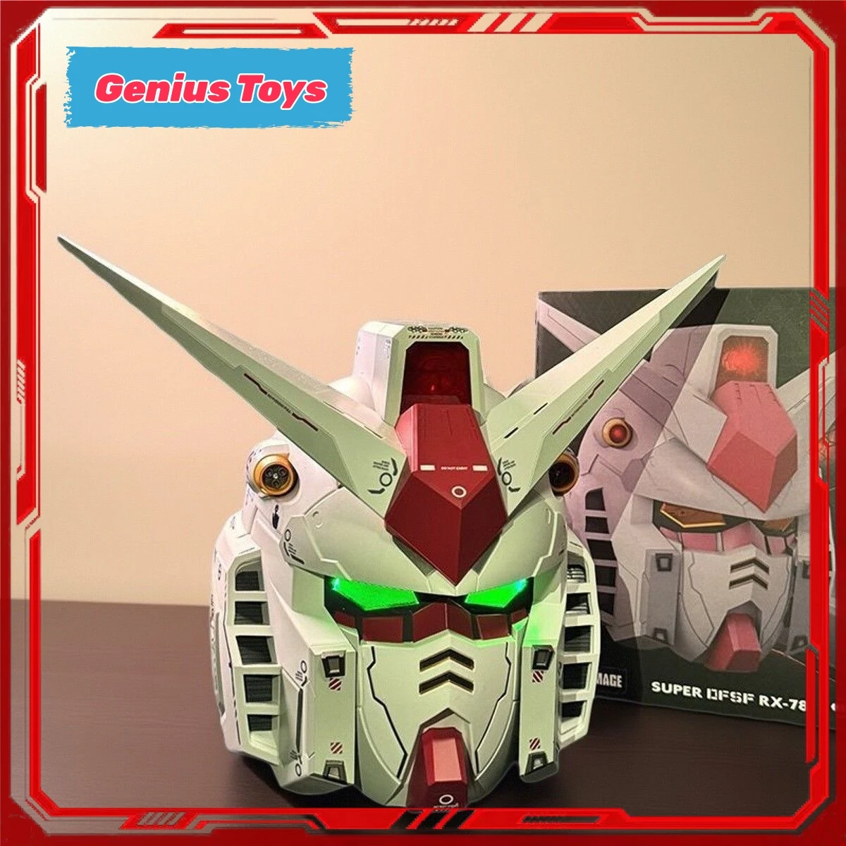 

Gundam Mask Advanced Mobile Suit Original Helmet Wearable Glowing Full Helmet Display Ornament Cospla Can Glow Wear Gift Box