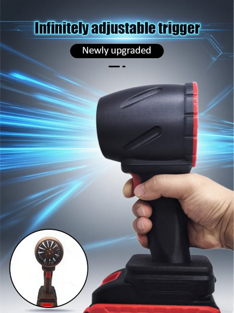1100W Car Violent Air Blower Powerful Handheld Turbo Jet Fan High Speed 64mm Brushless Motor Thrust 1600g Car Wash Air Gun Dryer