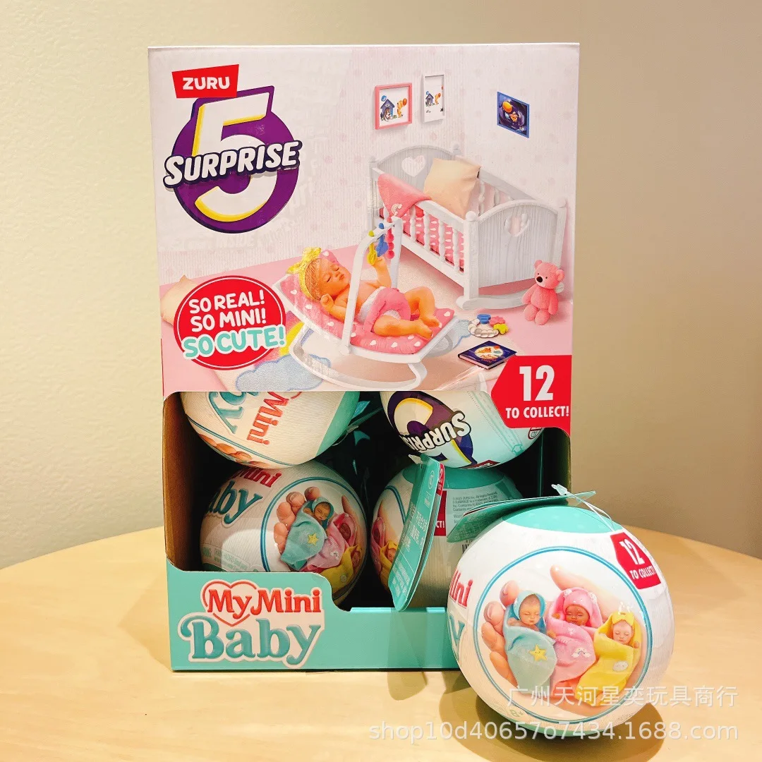 

New Zuru 5 Surprise My Mini Baby Blind Ball Miniature Collectible Dolls 12 To Collect Realistic Tiny Baby Figures Play Gift Toys