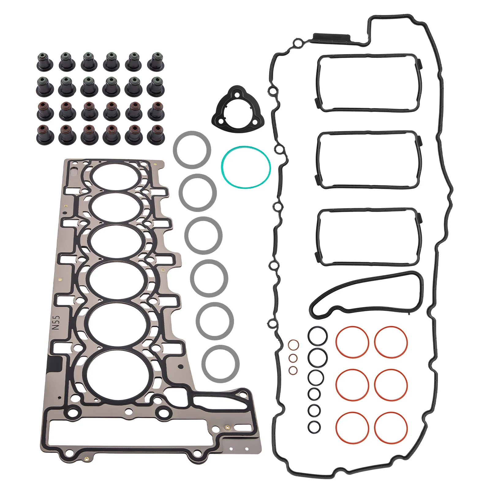 Conjunto de parafusos de junta da cabeça do cilindro para BMW X1 X4 X5 X6 E82 E90 435i 3.0T 111275878