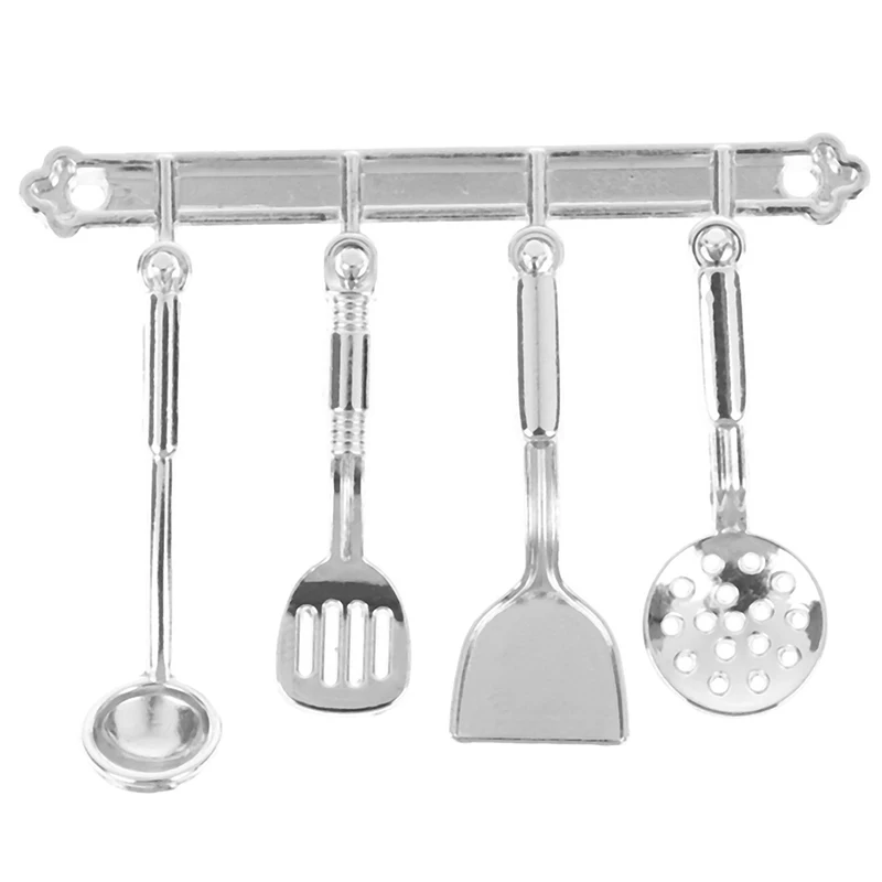Un ensemble d\'ustensiles de cuisine miniatures 1:12, outils de cuisine, accessoires pour maison de poupée