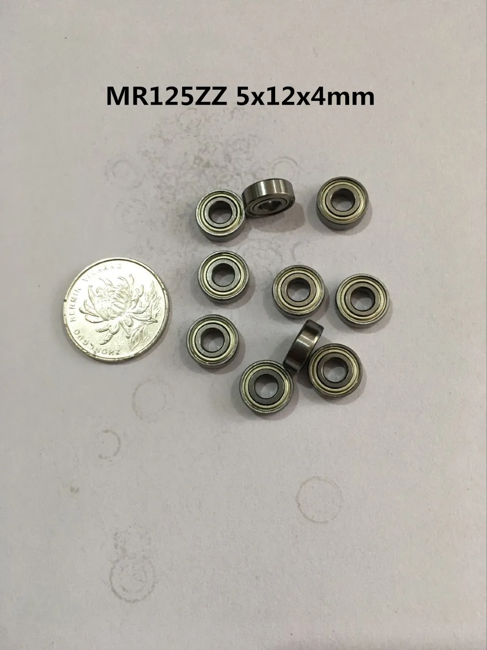 10pcs Mini Bearing MR125ZZ 5x12x4mm 5*12*4mm Miniature Model Bearing Metal Shield Bearing Ball Bearing