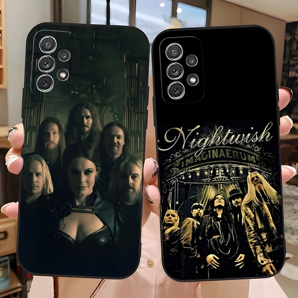 Band Nightwish Phone Case for Samsung S24 Ultra S22 S23 S20 Fe S21 Plus Galaxy A54 A34 A24 A53 M54 Note 20 Back Cover