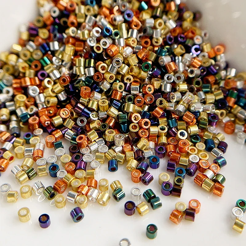 Neue DB-Perlen 1,3 x 1,6 mm, 1000 Stück, 11/0, metallische Bronzefarbe, japanische lose Glasperlen für Schmuckherstellung, DIY-Nähzubehör – Detail 6