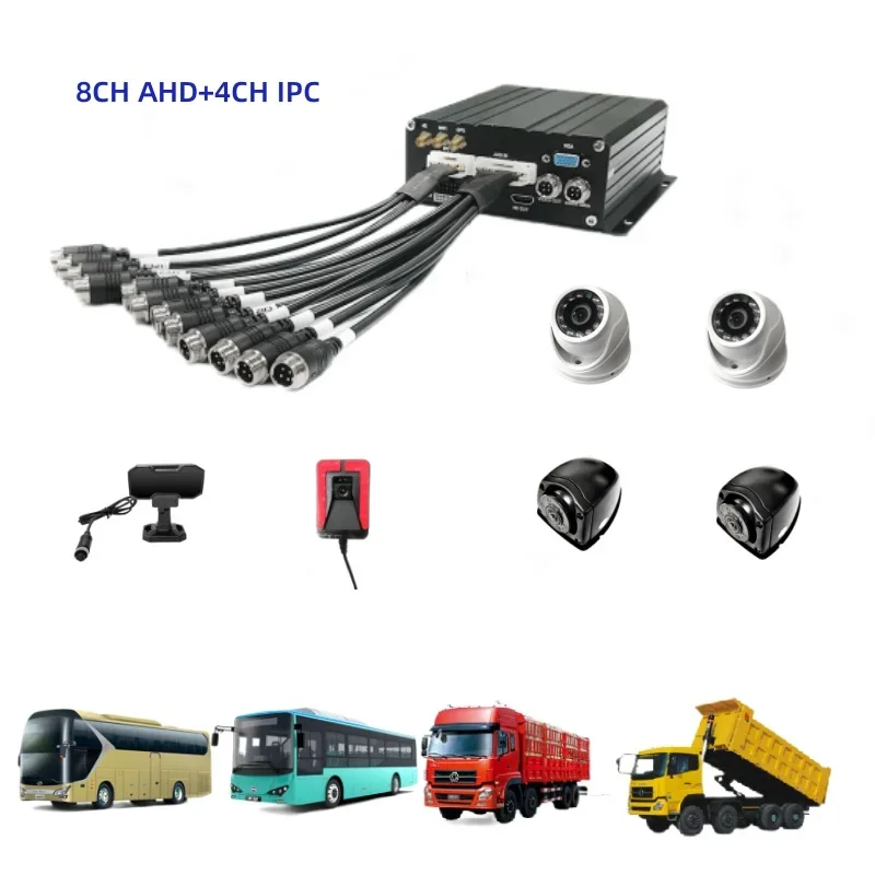 12CH Mobile DVR 1080P APC Passenger Counter Digital Video Recorder 4G 5G GPS Wifi 4CH HDD MDVR Safety Driving Monitoring Systems