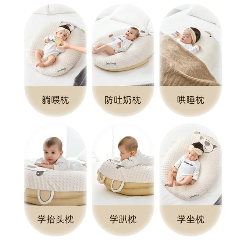 Baby Anti Spitting Slope Cushion, Anti Overflow Choking Slope Pillow, Newborn Lying Cushion,Feeding Baby Pillows Baby Essentials