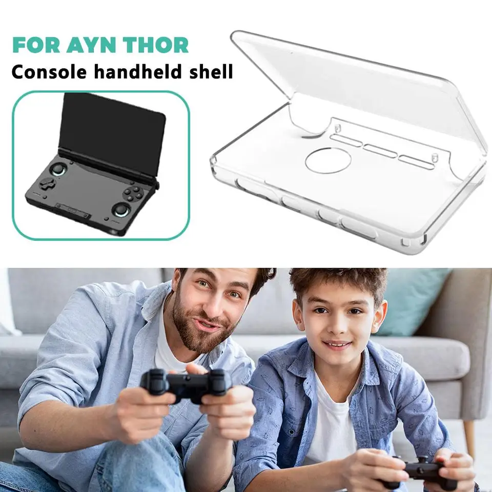 ayn thor maxと保護カバー AYN THOR Case Dual Screen Flip Console Transparent Protective