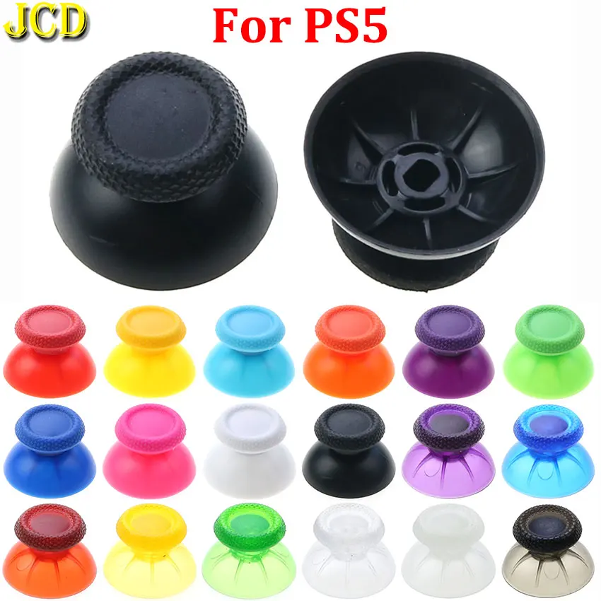 JCD 2 Pieces 3D Analog Thumbstick Thumb Stick Mushroom Joystick Cap Cover For PS5 Controller