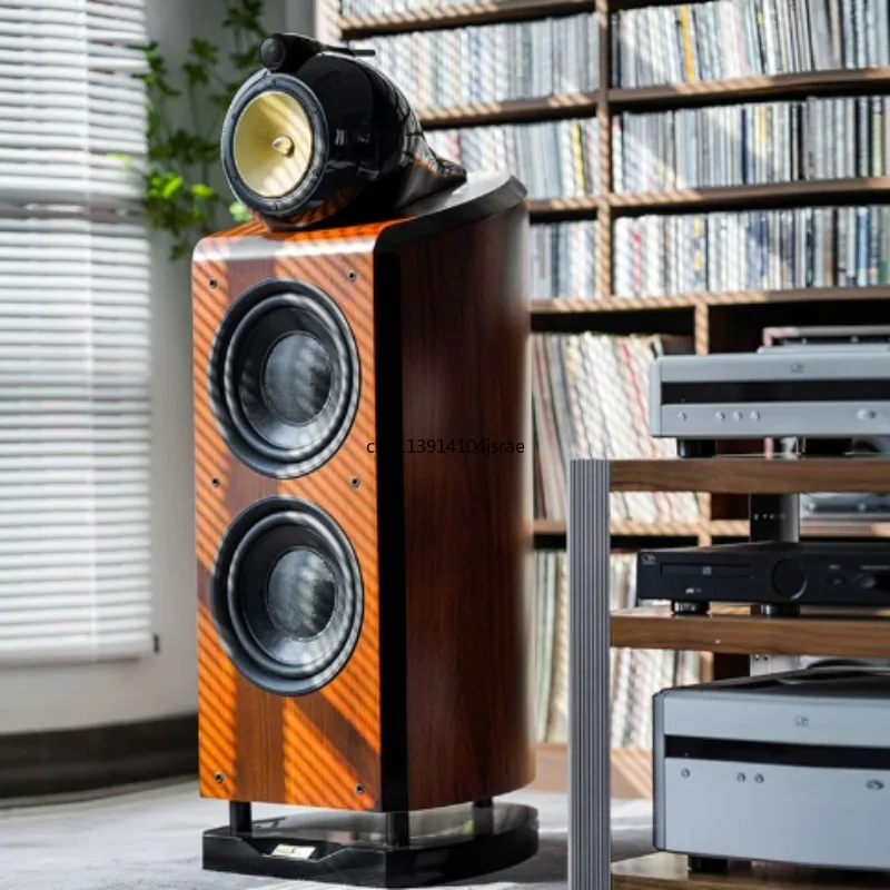 M‑10 10 Inch Wooden Passive Tower Floor Speaker Non‑Battery Lossless Hi‑Fi Loudspeaker Home KTV Audio Sound Box
