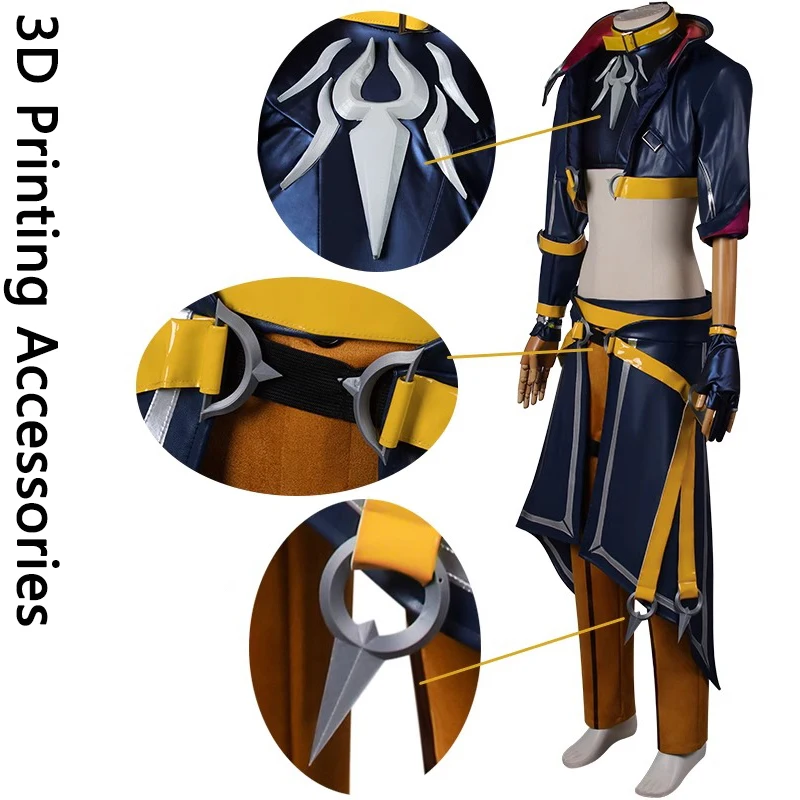 De Schaduw Reaper Shieda Kayn Cosplay Kostuums Spel Lol Heartsteel Rollenspel Uniform Halloween Carnaval Party Outfit Voor Mannen