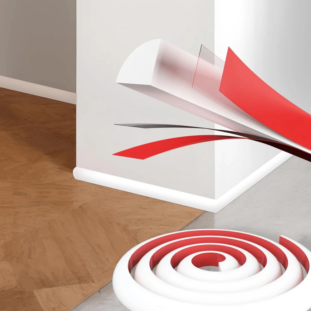 

1 шт., 1 м/3 метра/6 м, гибкая четверть, круглая формовочная отделка из ПВХ, съемная и приклеиваемая гибкая формовочная отделка для пола, ванной комнаты, кухни, счетчика